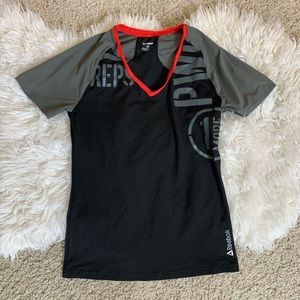 [Reebok] Tech V Neck Athletic Shirt